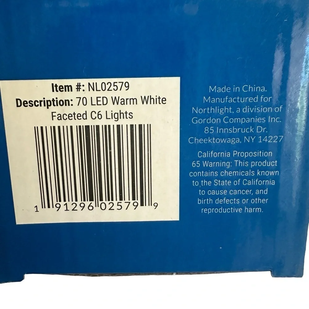 Northlight Set of 70 Warm White LED Christmas Lights Green Wire 4” Spacing NIB